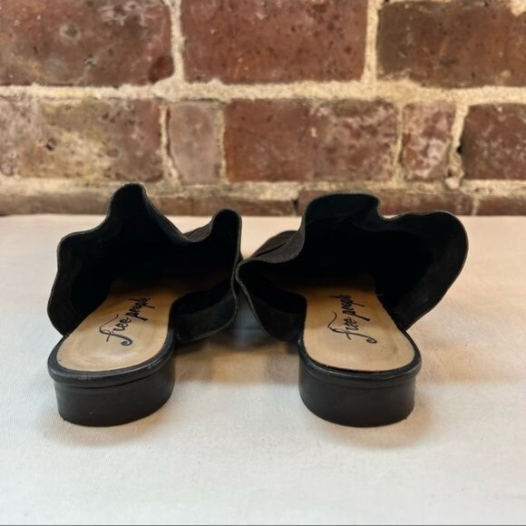 Free People Siena Slip on Black Leather Mule Sz 36.5 US 6 - Picture 7 of 9